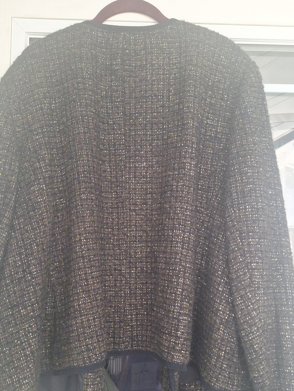 Talbots Navy Tweed Open-Front Jacket - Picture 6 of 6
